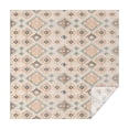 thumbnail image 1 of Beige Boho Ethnic Geometric Pattern Square Tablecloth,Waterproof Square Table Cover,Wipeable Spillproof Washable Table Cover for Home Kitchen Party Decor 42"X42"(107x107cm), 1 of 6