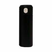 Thermal Tumbler, 8.1x2.6 Inch 14 oz Stainless Steel Flask, Wide Mouth Portable Water Cup, Gym Fitness Workout Hydration Mug, 1-Pc Black, Qtmrj