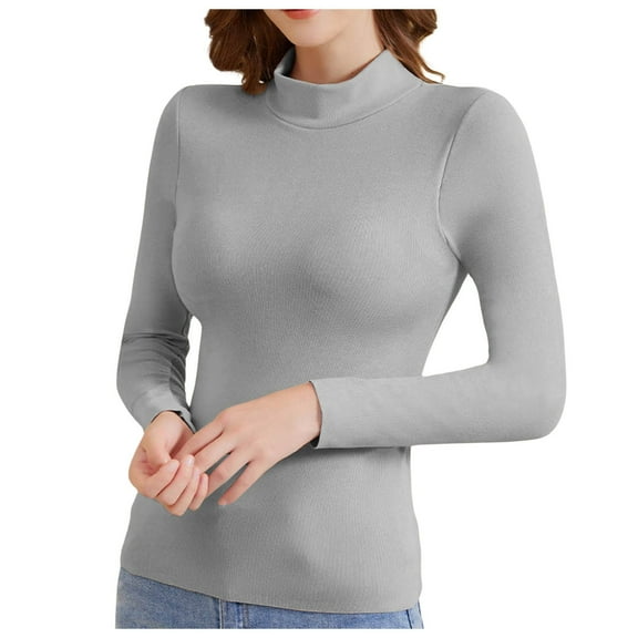 Thermal Undershirt for Women Long Sleeve turtleneck Tees Undershirt Fitted Tops Winter Clothing Women Clothes