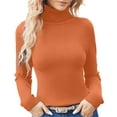 thumbnail image 1 of Thermal Undershirt for Women turtleneck Long Sleeve Tops Undershirt Fitted Tops Womens Fall Outfits Womens Casual Tops, 1 of 5