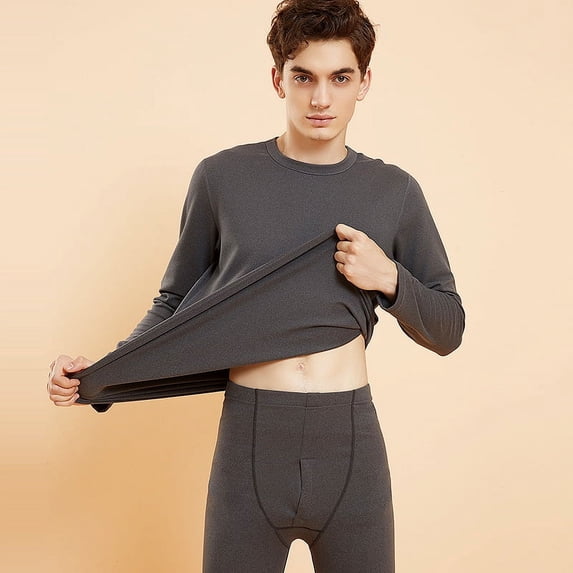 Thermal Underwear Autumn Cashmere Protein Long Sleeve Autumn Winter Round Neck Sanding Heat Warm Autumn Pants Suit Men