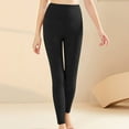 thumbnail image 1 of Thermal Underwear Bottoms For Women New Thermal Leggings With Thick Velvet Lining Warm High Waisted Elastic Bottom And Plus Size Long Johns Black XXL, 1 of 4