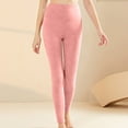 thumbnail image 1 of Thermal Underwear Bottoms For Women New Thermal Leggings With Thick Velvet Lining Warm High Waisted Elastic Bottom And Plus Size Long Johns Pink L, 1 of 4
