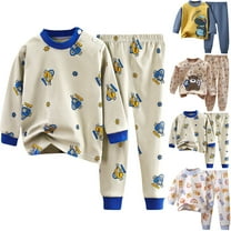 Thermal Underwear for Kids Boy and Girl Print Side Buckle Thermals Long Johns Underwear Base Layer for Cold Weather Skiing Basic Long Sleeve Shirts for Children Toddler Thermal Underwear Set