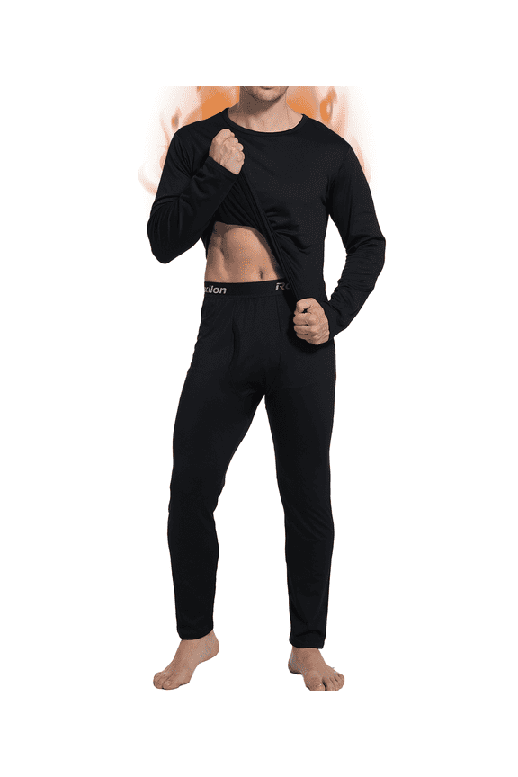 Thermal Underwear Long Johns for Men Fleece Lined Base Layer Tops and Bottoms Set Cold Weather Clothing Gear Winter Gift