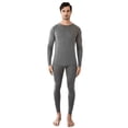 thumbnail image 1 of Thermal Underwear Men's Autumn And Winter Base Slim Breathable High Elasticity Warm Underwear Set Autumn Clothing And Autumn Pants Two-piece Set Gray XXXL, 1 of 9