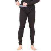 PLACE & STREET Thermal Underwear Pants For Men Long Johns Cotton Blend Base Layer Waffle Knit Bottoms Classic Cold Weather