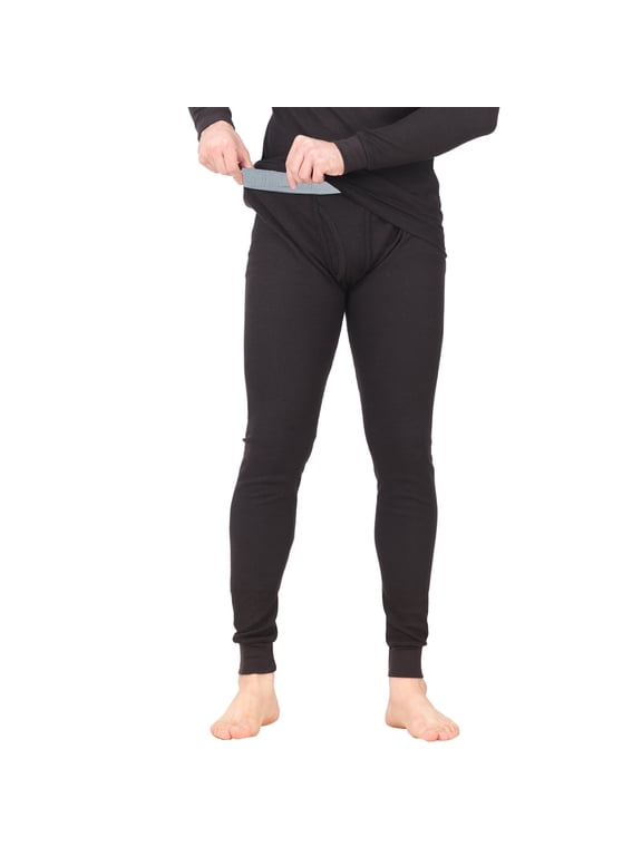Thermal Underwear Pants For Men Long Johns Cotton Blend Base Layer Waffle Knit Bottoms Classic Cold Weather