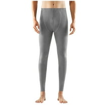 Thermal Underwear Pants for Men Casual Fleece Lined Adding Leggings Soft Warm Base Layer