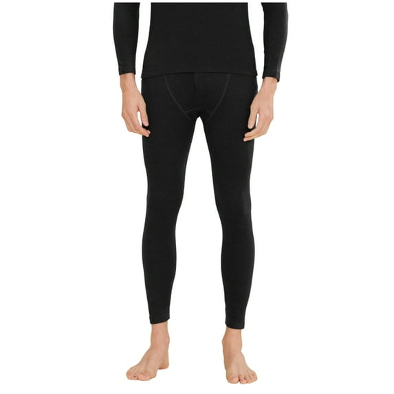 Thermal Underwear Pants for Men Casual Fleece Lined Adding Leggings Soft Warm Base Layer