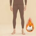 thumbnail image 1 of Thermal Underwear Pants for Men Long , Fleece Lined Leggings Base Layer Warm Pants for Cold Winter Brown 3XL, 1 of 5