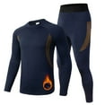 thumbnail image 1 of Thermal Underwear Set for Men, Winter Gift Hunting Gear Sport Base Layer Bottom Top, Men Compression Quick Drying Warm Base Layer for Winter Skiing Hunting Navy Blue 4XL, 1 of 8