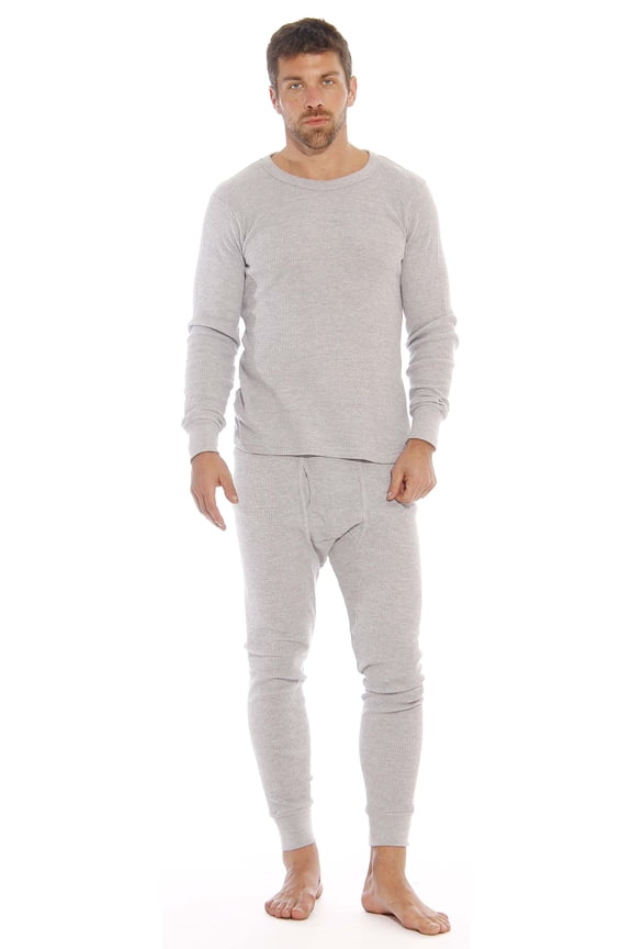 Thermal Underwear Set for Men (Grey, 3X)