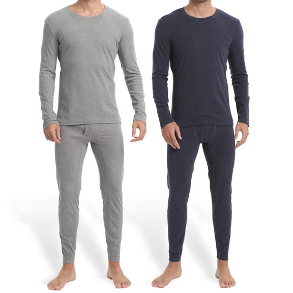 Thermal Underwear Set for Men Long Johns Men Base Layer Men Winter Hunting Gear Sport Top Bottom Gray 2Set (S - 3XL)