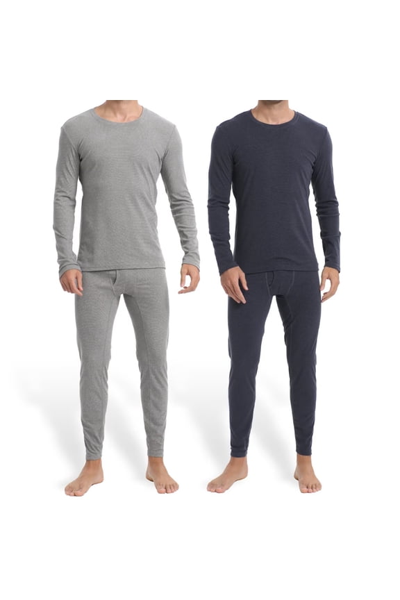 Thermal Underwear Set for Men Long Johns Men Base Layer Men Winter Hunting Gear Sport Top Bottom Gray 2Set (S - 3XL)