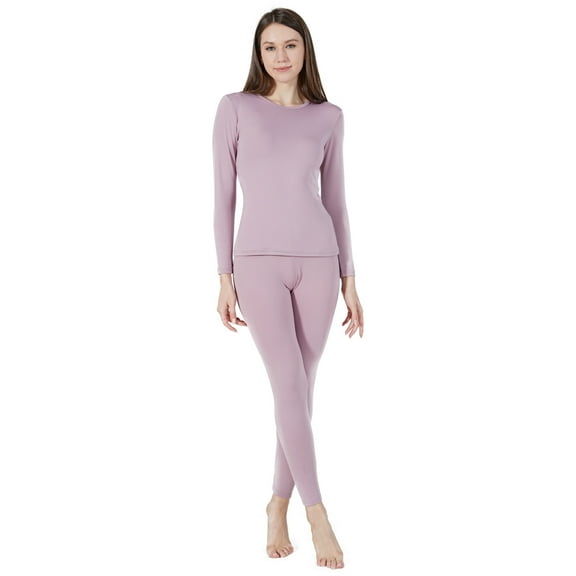 Thermal Underwear Set for Women Long Johns Set with Fleece Lined