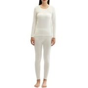 BLVB Thermal Underwear Set for Women Soft Cozy Long Johns Winter Warm Base Layer Top & Bottom for Cold Weather