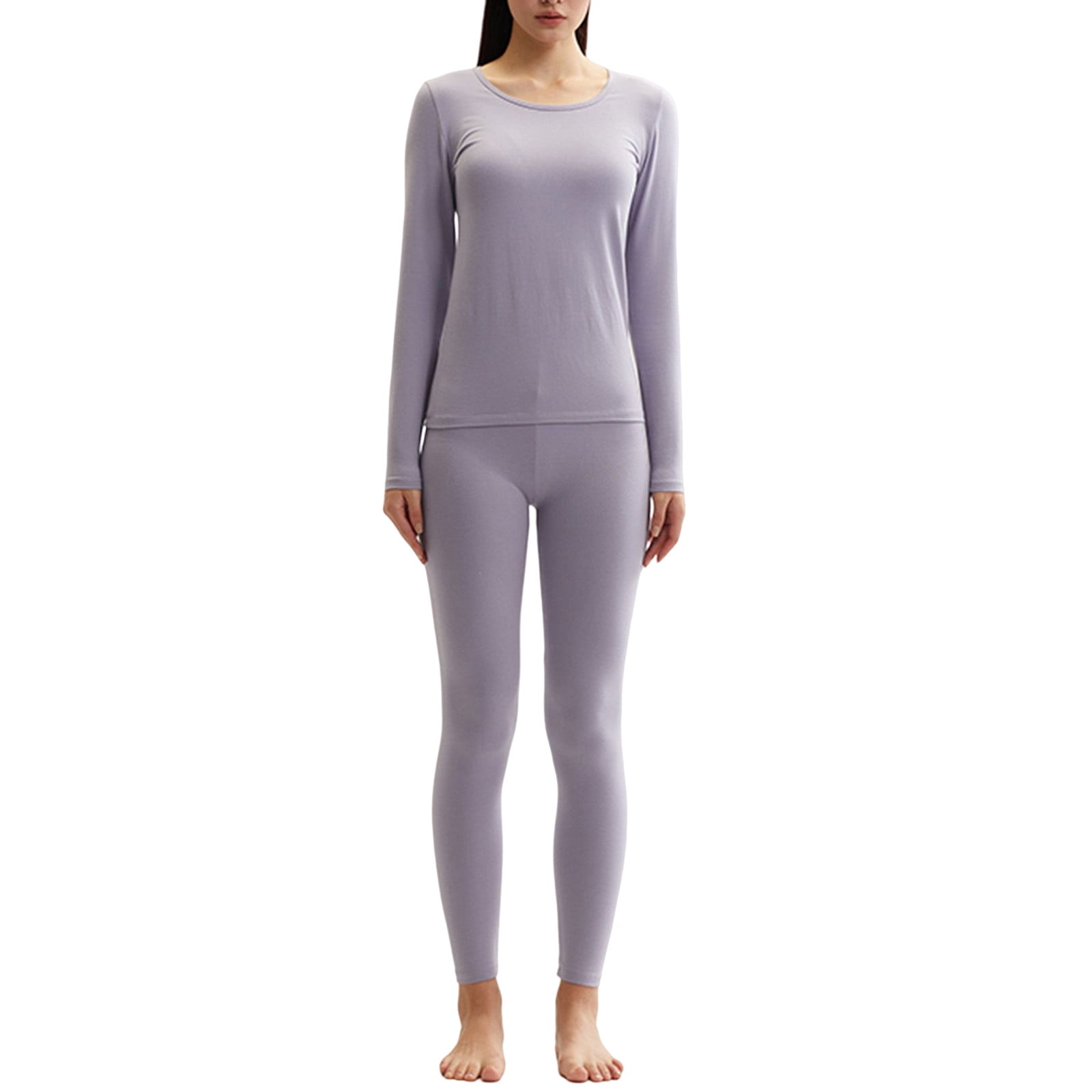 Thermal Underwear Set for Women Soft Cozy Long Johns Winter Warm Base Layer  Top & Bottom for Cold Weather