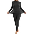 thumbnail image 1 of Thermal Underwear Set for Women Ultra Thin Long Johns Scoop Neck Base Layer Top & Bottom Set, 1 of 9