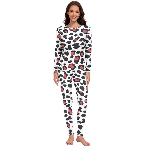 Temperature Red Thermal Underwear Sets for Women Base Layer Cold Weather Top Bottom ...