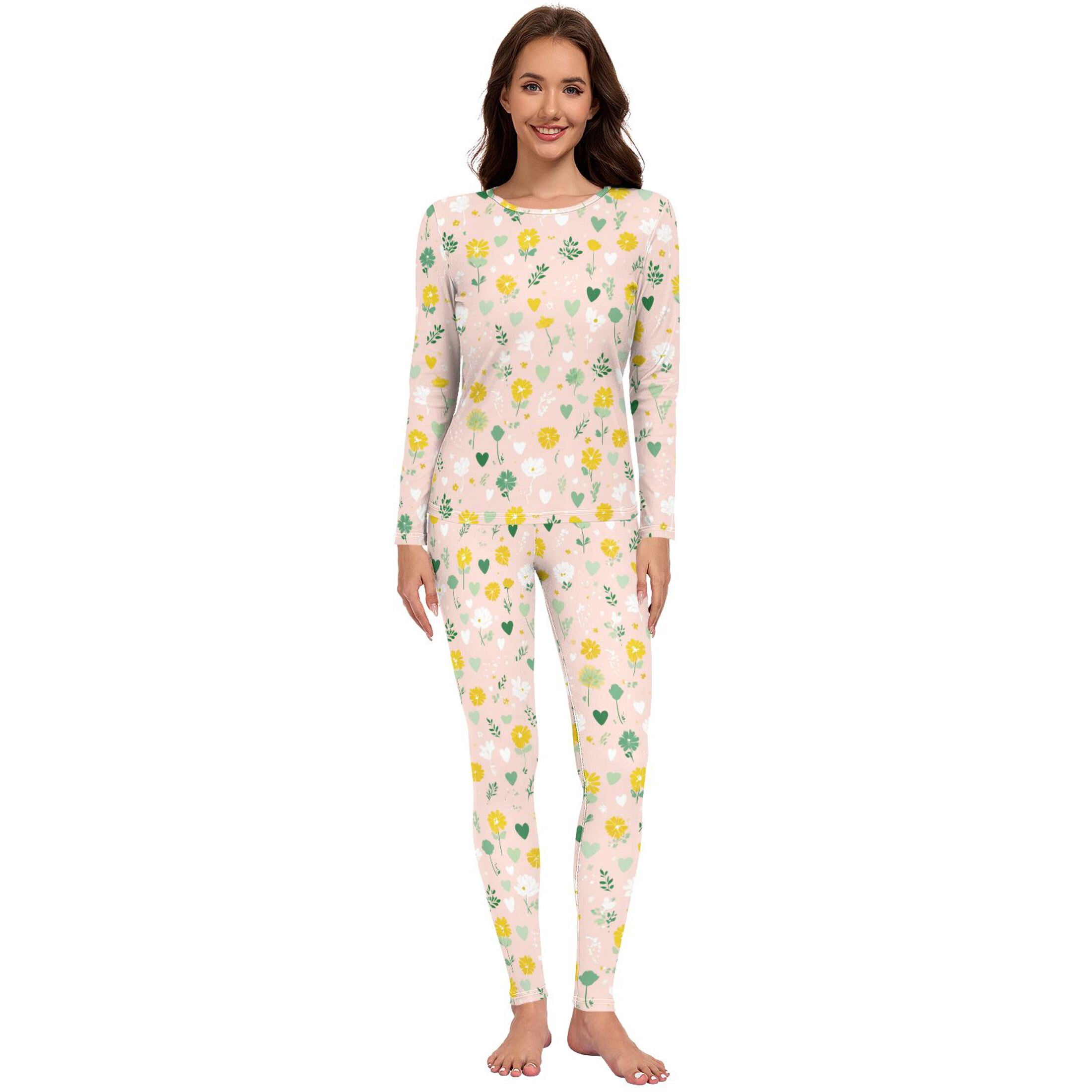 Thermal Underwear Sets for Women Base Layer Cold Weather Top Bottom ...