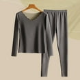 thumbnail image 1 of Thermal Underwear Sets for Women Long Johns Ultra Warm Fleece Lined Athletic Base Layer Tops & Bottom Pajama Gray XXXL, 1 of 3