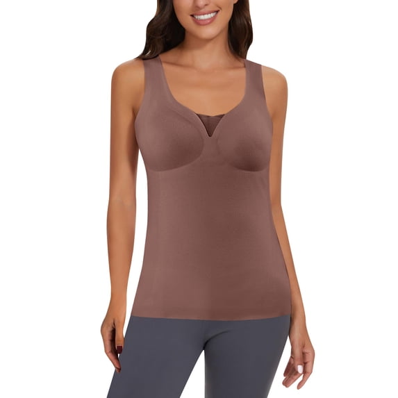 Thermal Underwear Tank Tops Lined Base Layer Cold Weather Winter Thermal Shirts Long Thermal Undershirts Insulated Long Sleeve Shirt Women Long Sleeve Thermal Shirts for Women Thermal Underwear for