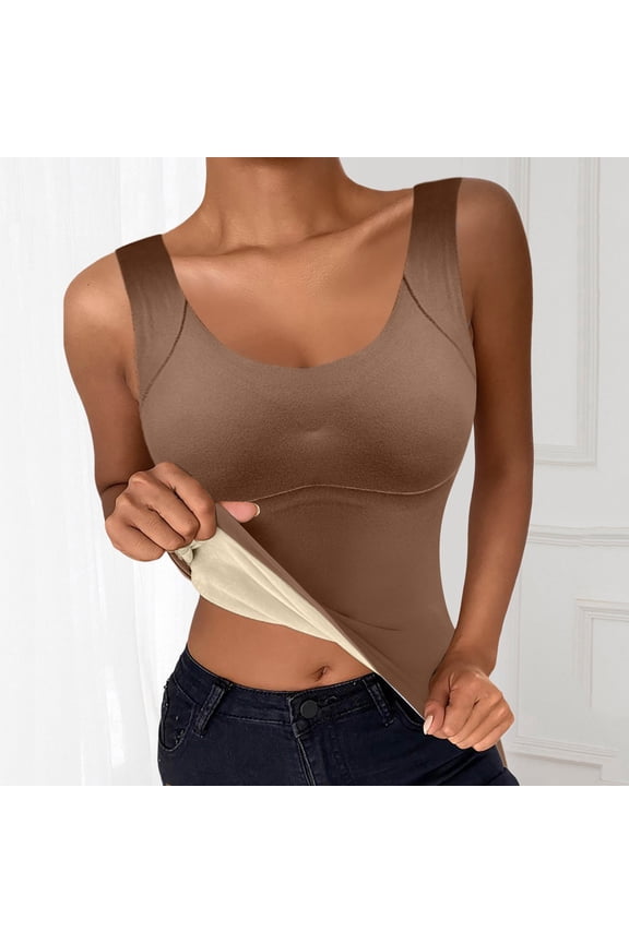Thermal Underwear Top Base Layer for Cold Weather Performance - Lined Tank Top for Winter Testing and Everyday Layering