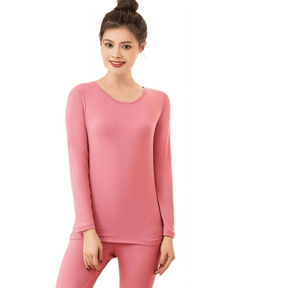 Thermal Underwear Women Fall/winter Base Slim Breathable High Elasticity Warm Pants Set Autumn Clothing And Long Pants Two-piece Set Leather red XXXL