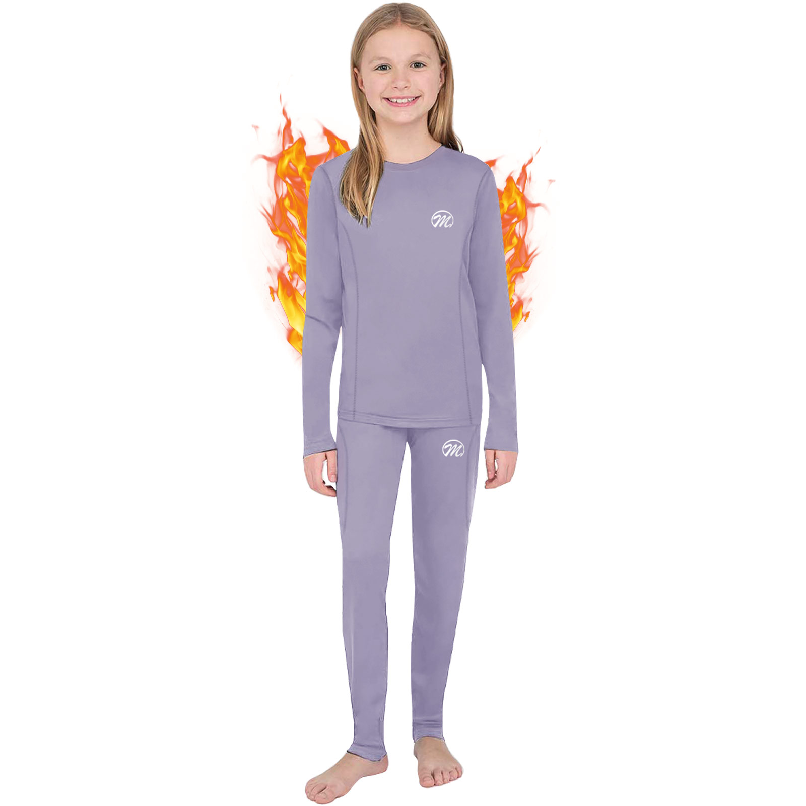 Thermal Underwear for Girls (Long Johns Thermals Set) Shirt & Pants