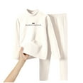 thumbnail image 1 of Thermal Underwear for Kids Long Johns, Girls Boys Thermal Underwear Set for Skiing, Base Layer Long Underwear Boy Winter White 4-5 Years, 1 of 4