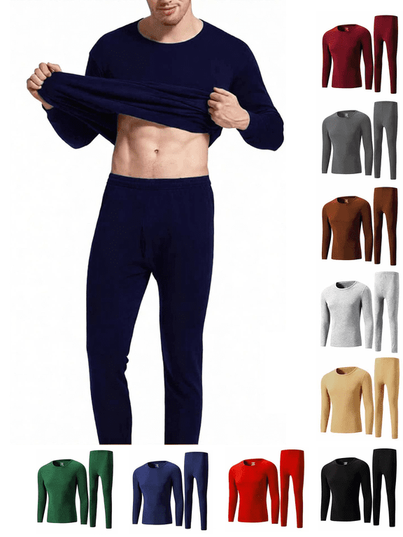 Thermal Underwear for Men 4 Way Stretch Base Layer Moisture wicking Underwear Long Johns Keep Warm Set