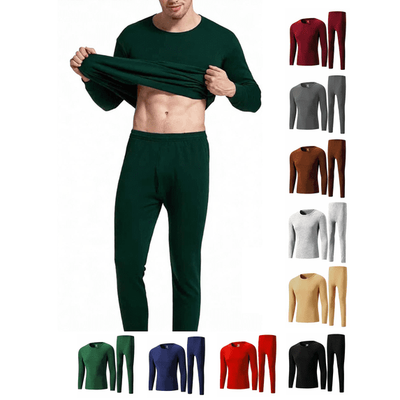 Thermal Underwear for Men 4 Way Stretch Base Layer Moisture wicking Underwear Long Johns Keep Warm Set