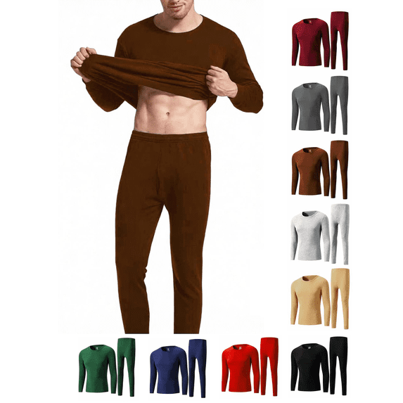 Thermal Underwear for Men 4 Way Stretch Base Layer Moisture wicking Underwear Long Johns Keep Warm Set