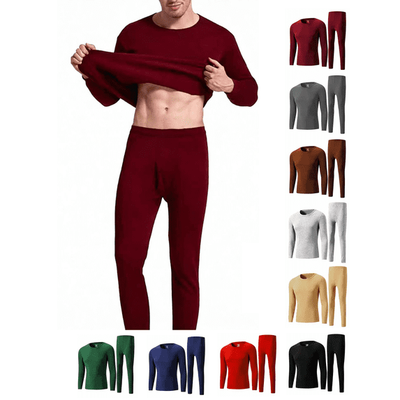 Thermal Underwear for Men 4 Way Stretch Base Layer Moisture wicking Underwear Long Johns Keep Warm Set