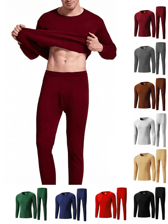 Thermal Underwear for Men 4 Way Stretch Base Layer Moisture wicking Underwear Long Johns Keep Warm Set