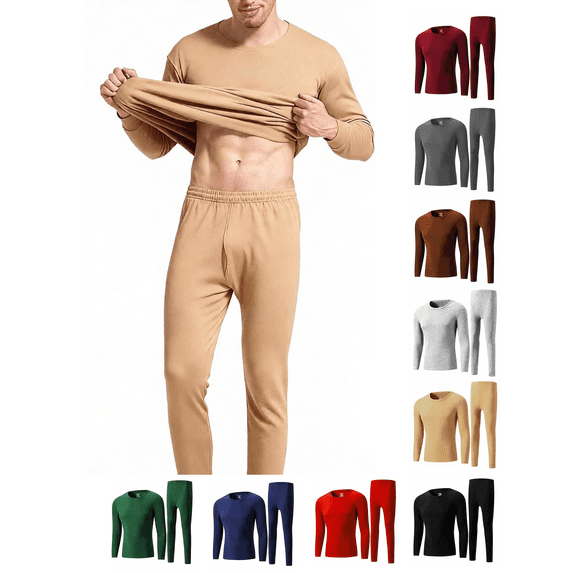 Thermal Underwear for Men 4 Way Stretch Base Layer Moisture wicking Underwear Long Johns Keep Warm Set