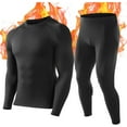 thumbnail image 1 of Thermal Underwear for Men: Fleece Lined Long Johns Base Layer, Extreme Cold Weather Winter Ski Thermals Top and Bottom Set, 1 of 6