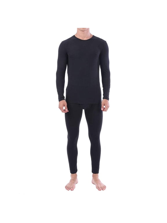 Thermal Underwear for Men, Long John for Mens Thermal Underwear Set Base Layer Cold Weather Thermals Top and Bottom Set for Running Skiing