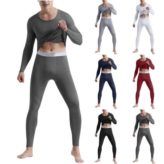 Thermal Underwear for Men Long Johns Base Layer Cold Weather Warm Tops Pants Thermal Underwear Set