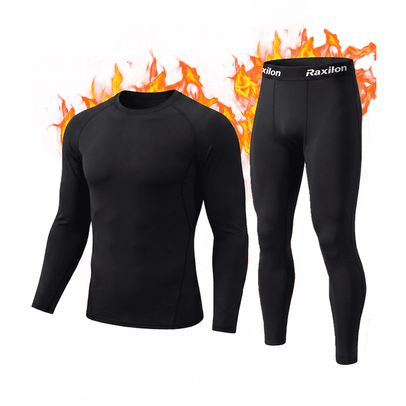 Thermal Underwear for Men Long Johns with Fleece Lined Base Layer Men Cold Weather Top Bottom