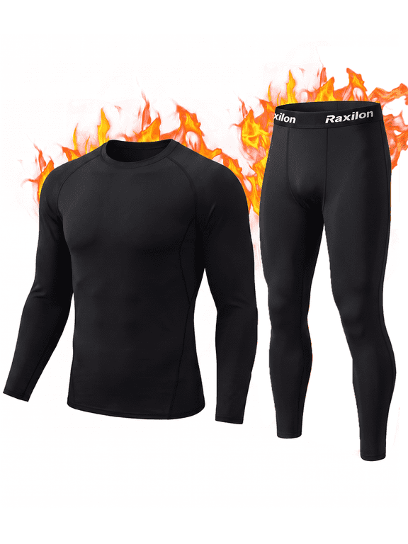 Thermal Underwear for Men Long Johns with Fleece Lined Base Layer Men Cold Weather Top Bottom