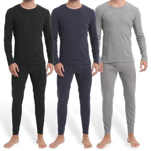Thermal Underwear for Men Long Johns with Fleece Lined Base Layer Men Winter Hunting Gear Sport Top Bottom 3 Full Thermal Set (S - 3XL)