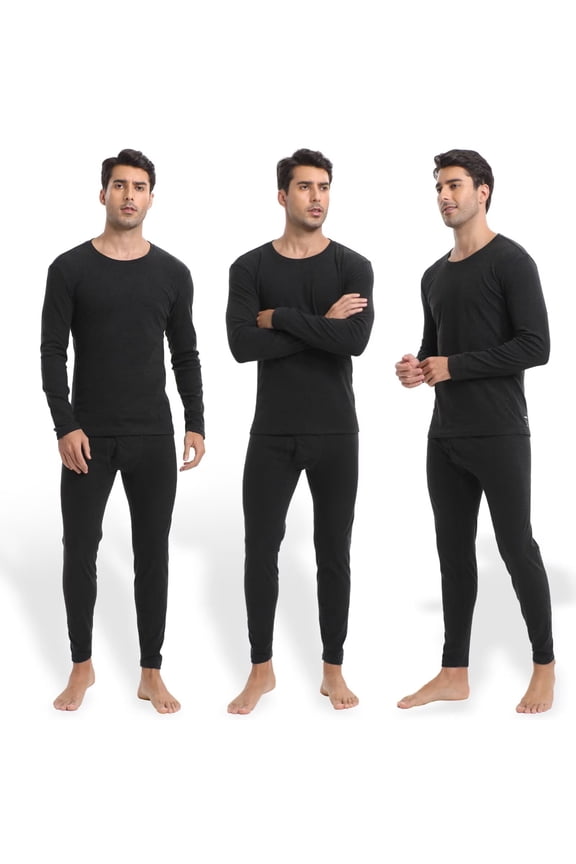 Thermal Underwear for Men Long Johns with Fleece Lined Base Layer Men Winter Hunting Gear Sport Top Bottom 3 Full Thermal Set (S - 3XL)