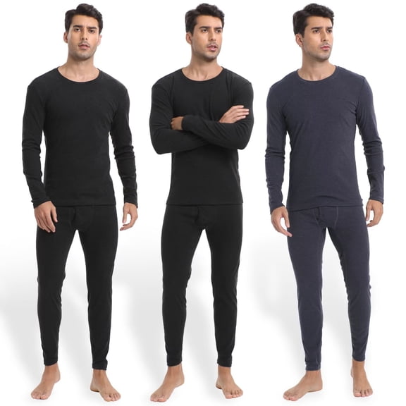 Thermal Underwear for Men Long Johns with Fleece Lined Base Layer Men Winter Hunting Gear Sport Top Bottom 3 Full Thermal Set (S - 3XL)