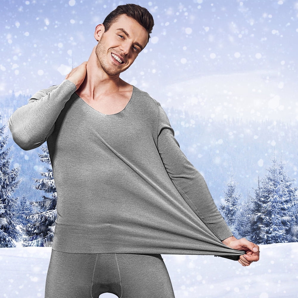 Thermal Underwear for Men Winter Warm Base Layer Men Long Johns for Men ...