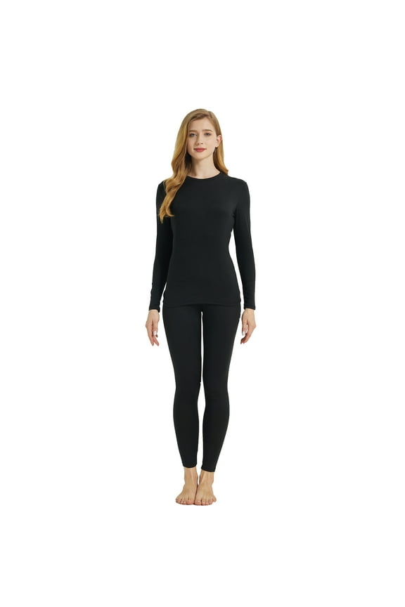 Thermal Underwear for Women, Long John for Women with Fleece Lined Base Layer Base Layer Cold Weather Set for Skiing