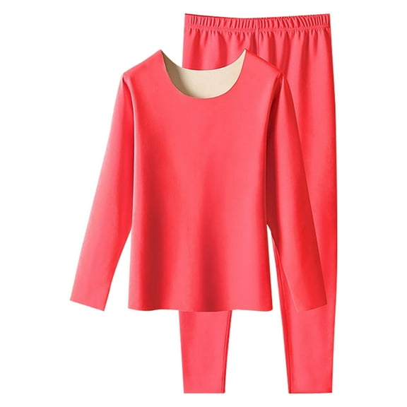 uublik Thermal Underwear for Women Long Johns Ultra-Soft Base Layer Pajama Set Winter Cold Weather Top and Bottom Red