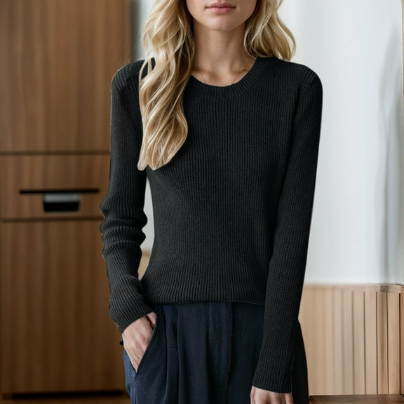 Thermal Shirts for Women Long Sleeve Tight Shirt Crew Neck Undershirts Fitted Tops Fall Clothes Womens Clothes