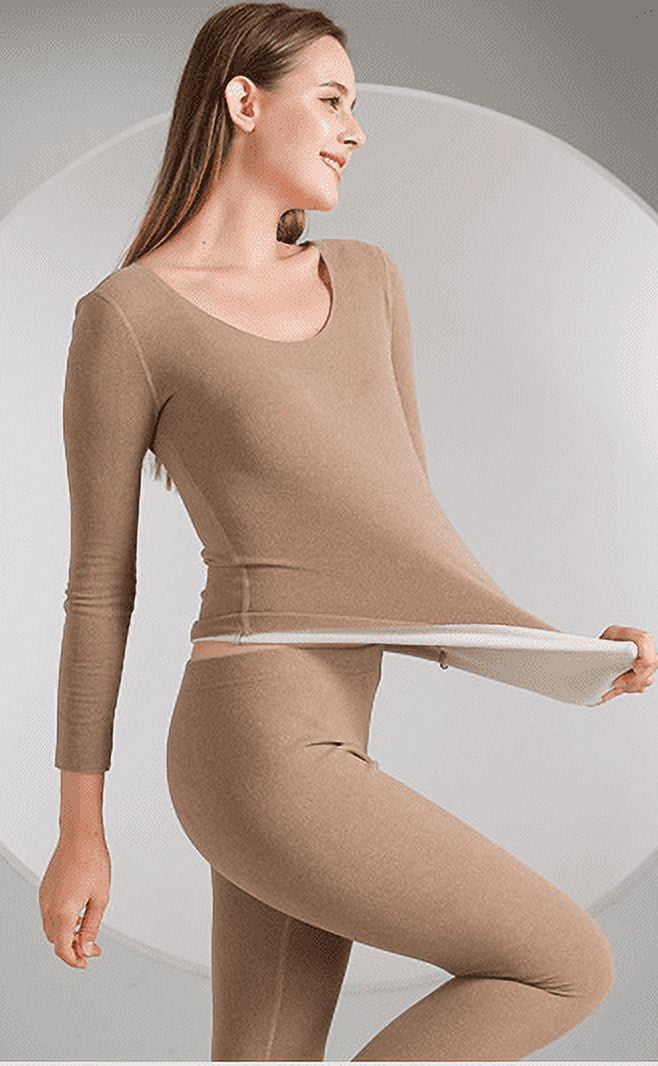 Women's Ultra Soft Thermal Underwear Long Johns Set Winter Warm Fleece  Lined Long Sleeve Base Layer Set